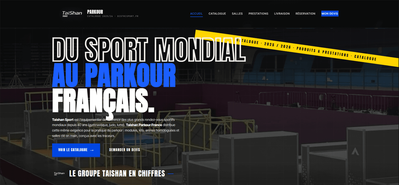 Aperçu du site Taishan Parkour